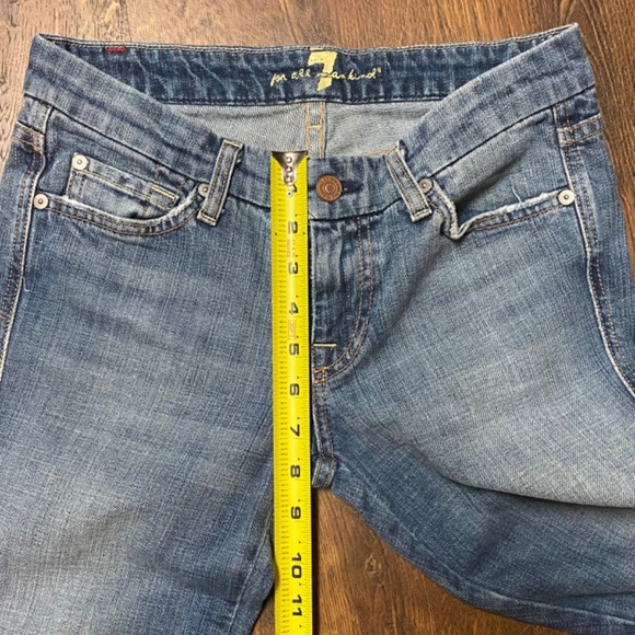 7 For All Mankind Flare Jeans with Rhinestone Back Pocket A Design - Picture 11 of 13